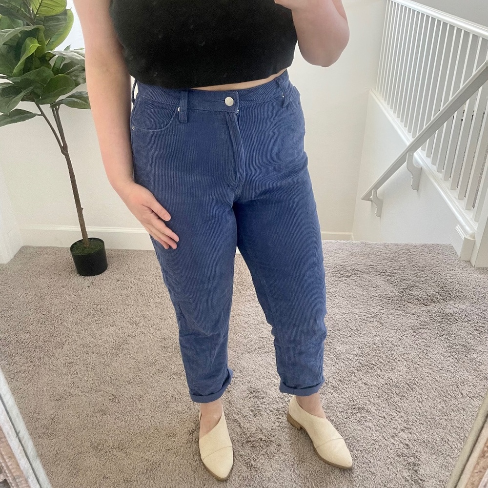 BDG Corduroy Mom High Rise Tapered Baggy Hipster Hippie Boho Artsy Hip Pants